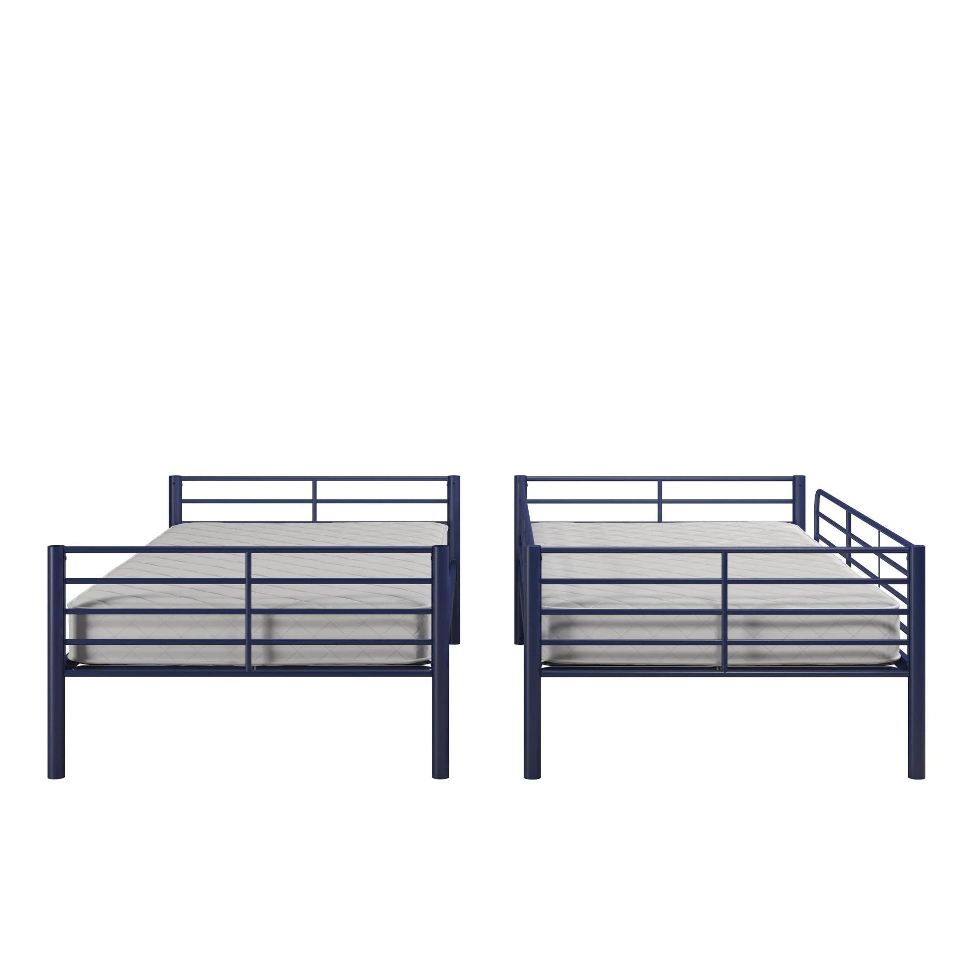 Hausora Kids Twin over Twin Metal Bunk Bed, Blue