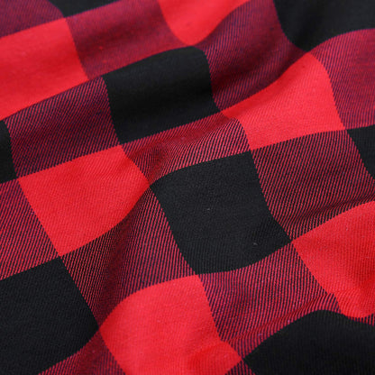 Hausora Decorative Christmas Tree Skirt Red Black Buffalo Plaid Tree Skirt Small 24 Inch Cotton Linen Fabric