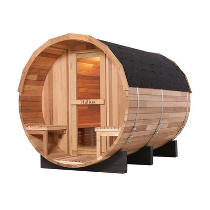 Hausora 6-Person Patchwork Red Cedar Traditional Steam Sauna