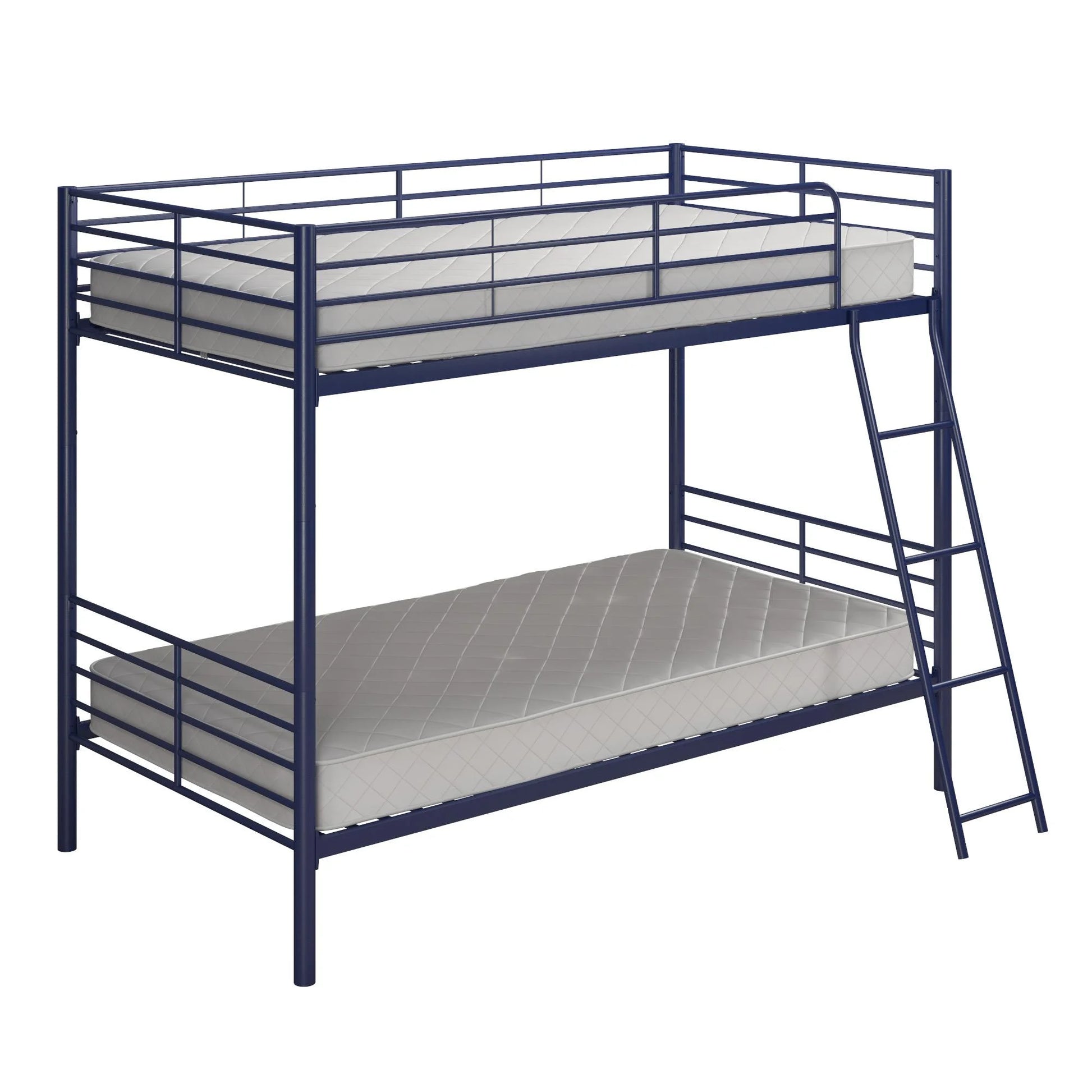 Hausora Kids Twin over Twin Metal Bunk Bed, Blue