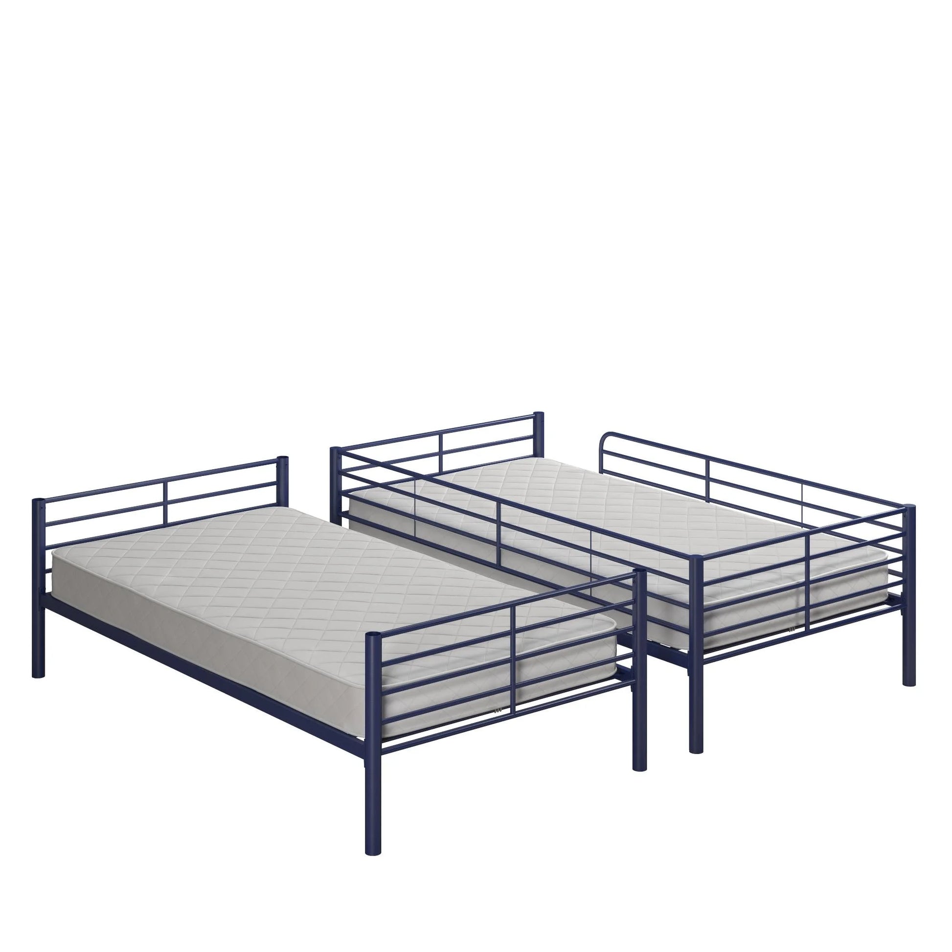 Hausora Kids Twin over Twin Metal Bunk Bed, Blue